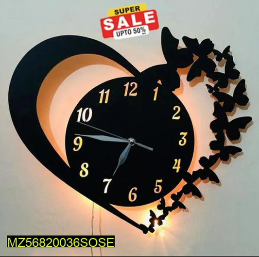 Analog Wall Clock With Light - Premium (Rs. 2,400)