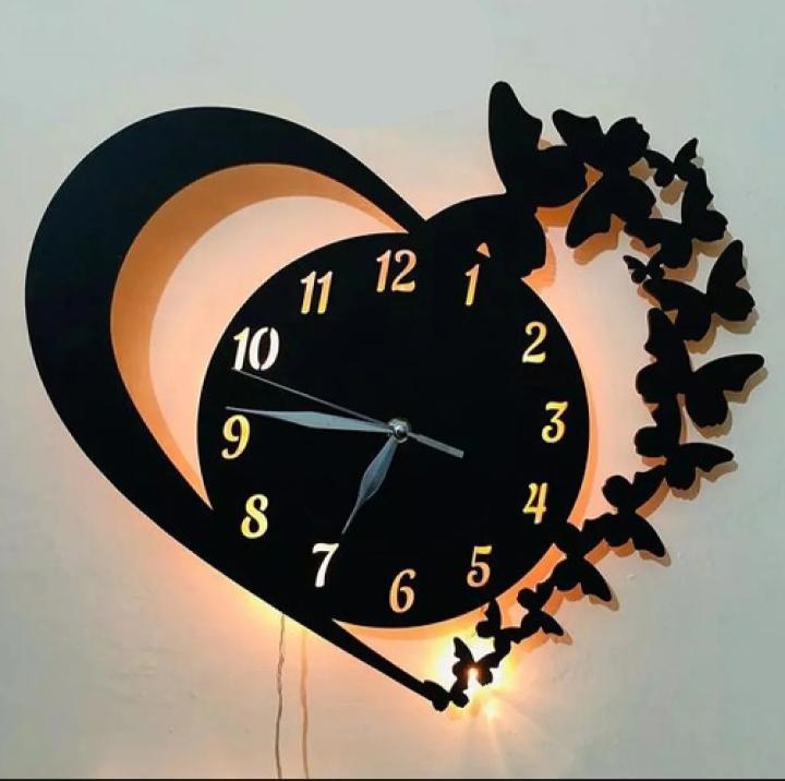 Analog Wall Clock With Light - Premium (Rs. 2,400)